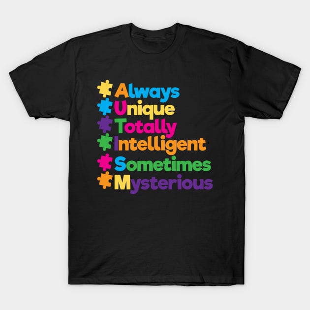 Always Unique Awesome Autism Awareness Supporters T-Shirt by theperfectpresents